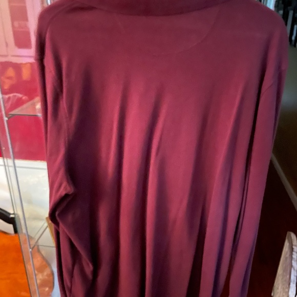 Croft & Barrow long sleeve polo Maroon XXL - Picture 2 of 2